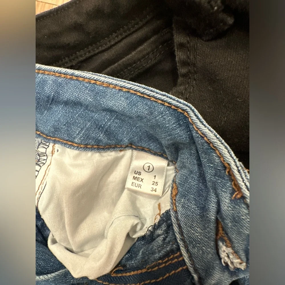 Blue and Black Women's Jeans size 1 - Picture 6 of 10